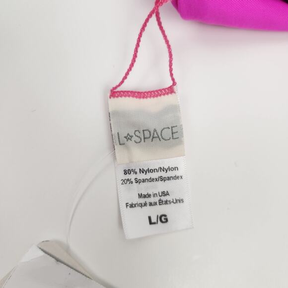 L*Space Sandy Bikini Bottom in Bright Fuchsia Pink Size Large NWT - Picture 5 of 5